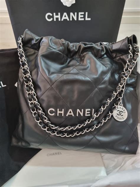 chanel bag silver hardware - chanel 22 silver hardware.